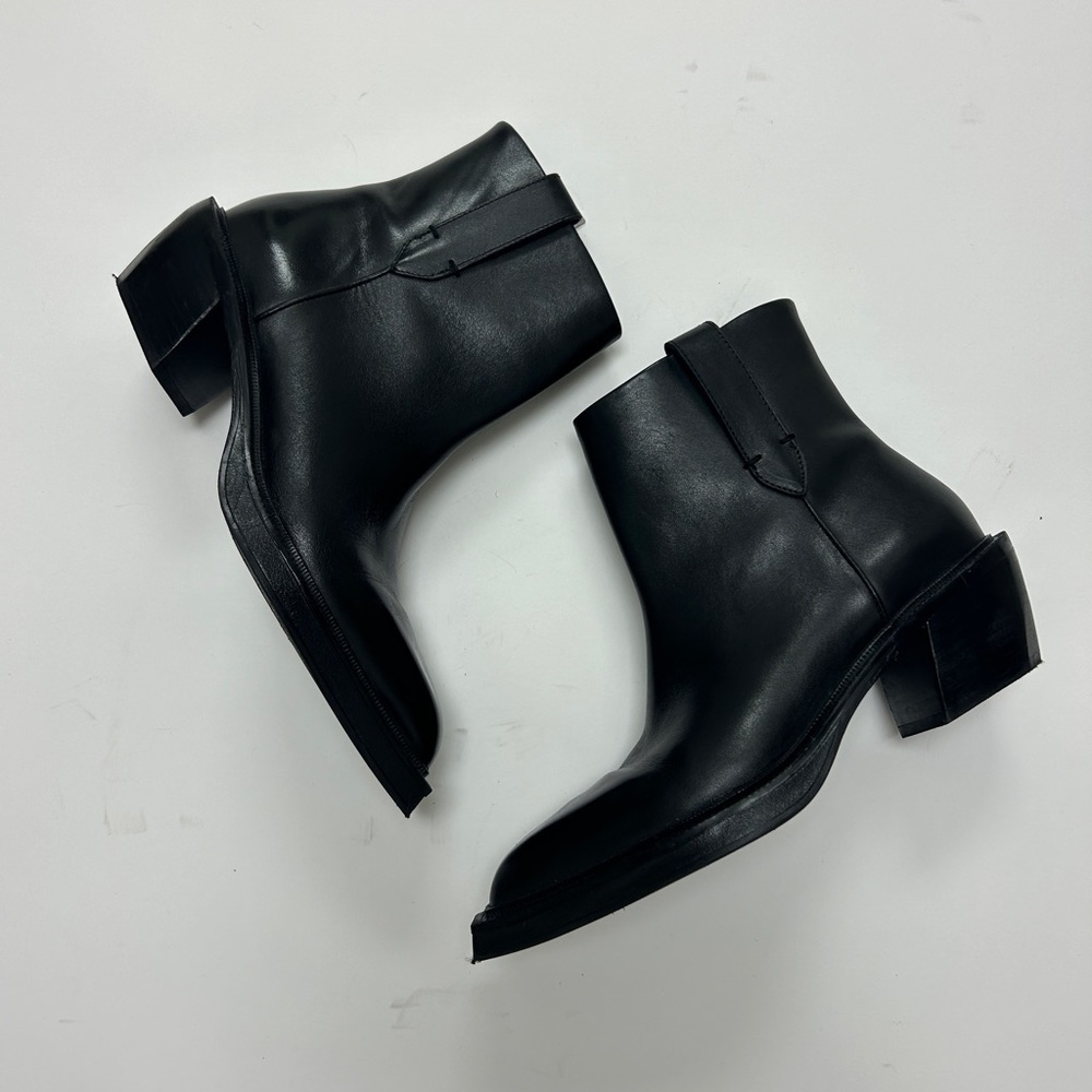 Zara Leather Ankle Boots - Western Style